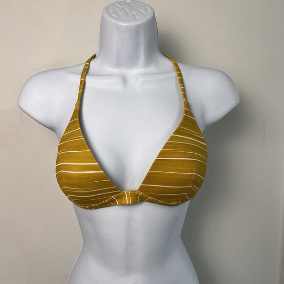 LULULEMON Deep Sea Swim Bikini Top Mustard/Yellow Size 6 - Picture 1 of 5